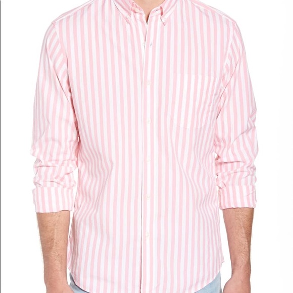 J. Crew Other - J Crew secret wash stripe pink stripe button shirt